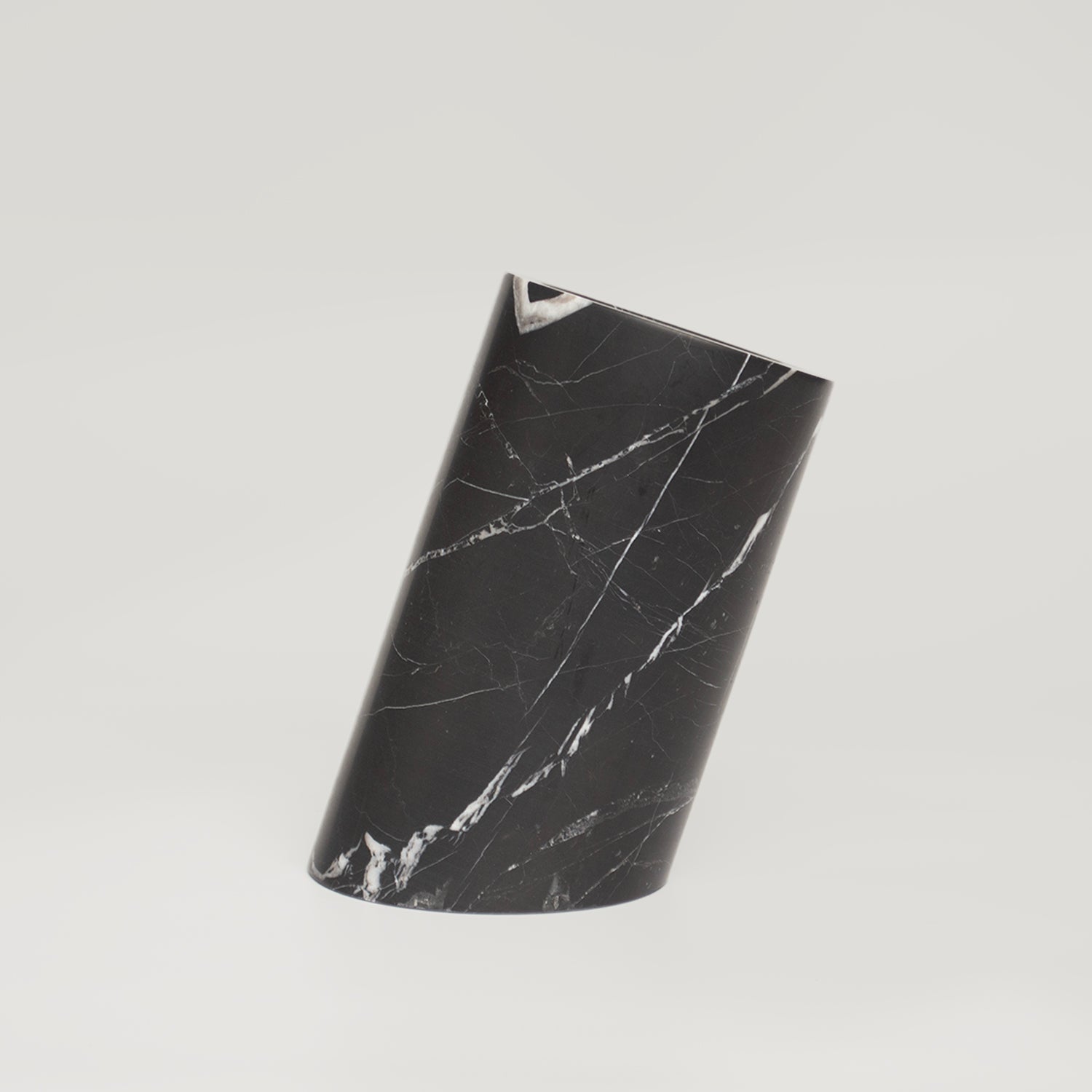 Black marble wine cooler for bottles and bar setups