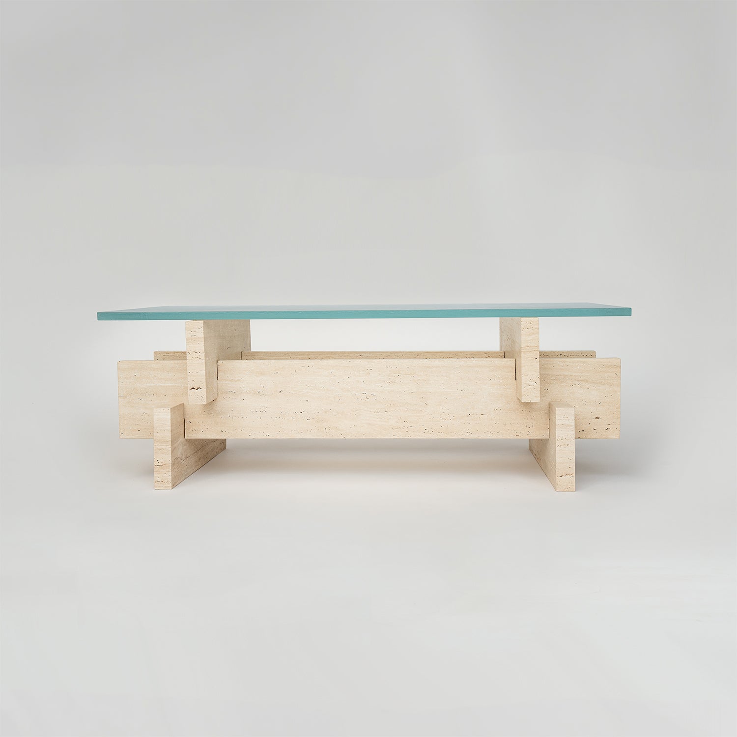 TRAVERTINE COFFEE TABLE 'BERLIN'