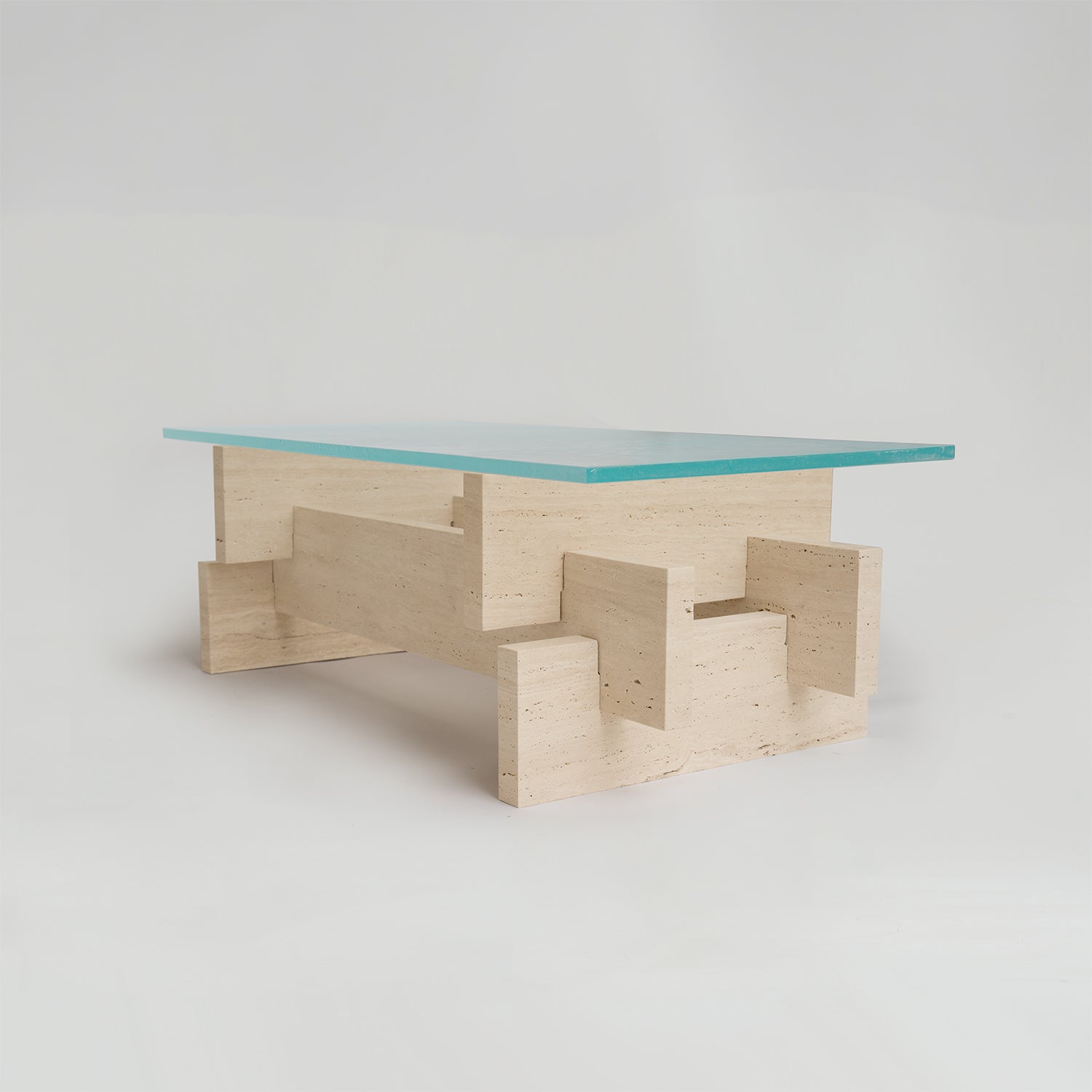 TRAVERTINE COFFEE TABLE 'BERLIN'