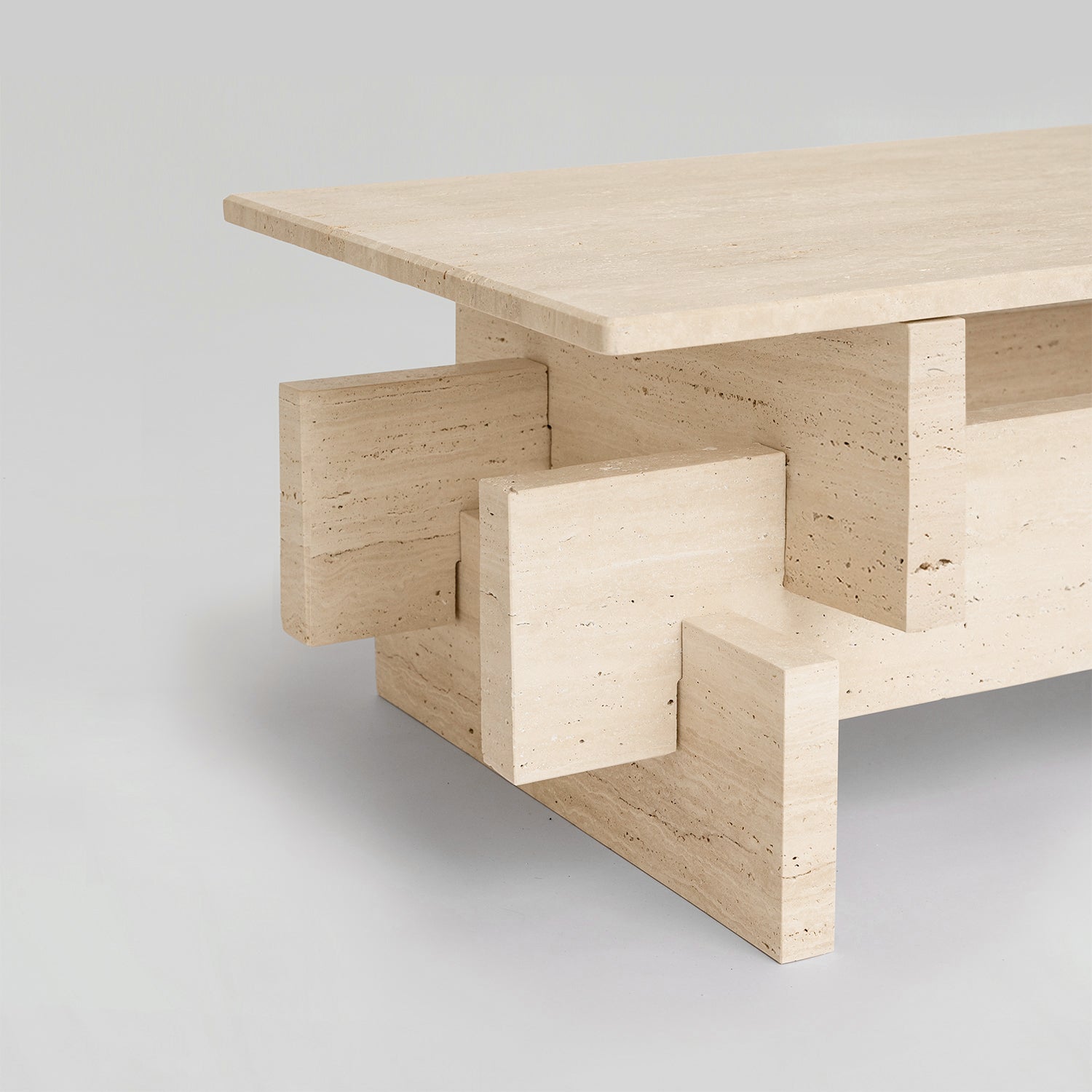 TRAVERTINE COFFEE TABLE 'BERLIN'