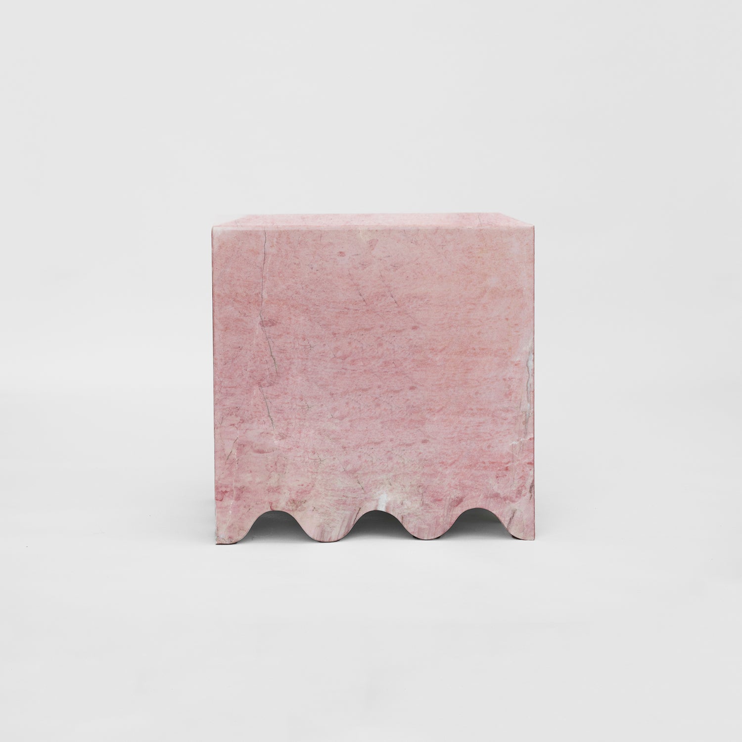 PINK MARBLE SIDE TABLE 'FLOW'