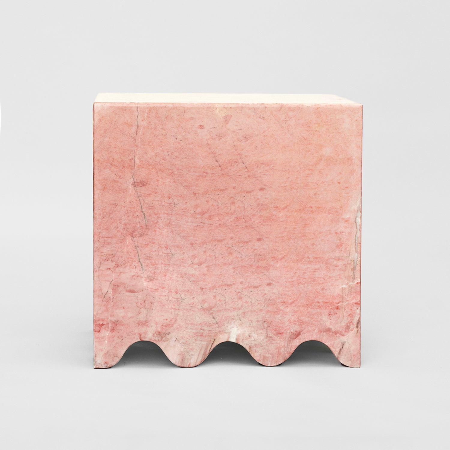 PINK MARBLE SIDE TABLE 'FLOW'