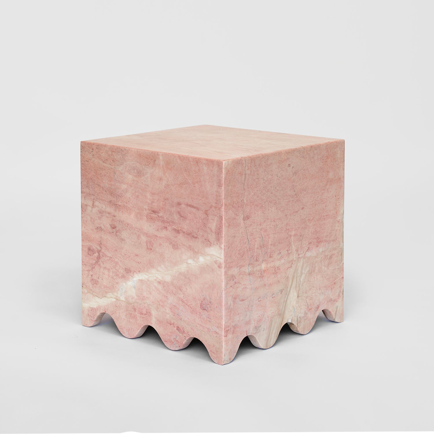 PINK MARBLE SIDE TABLE 'FLOW'