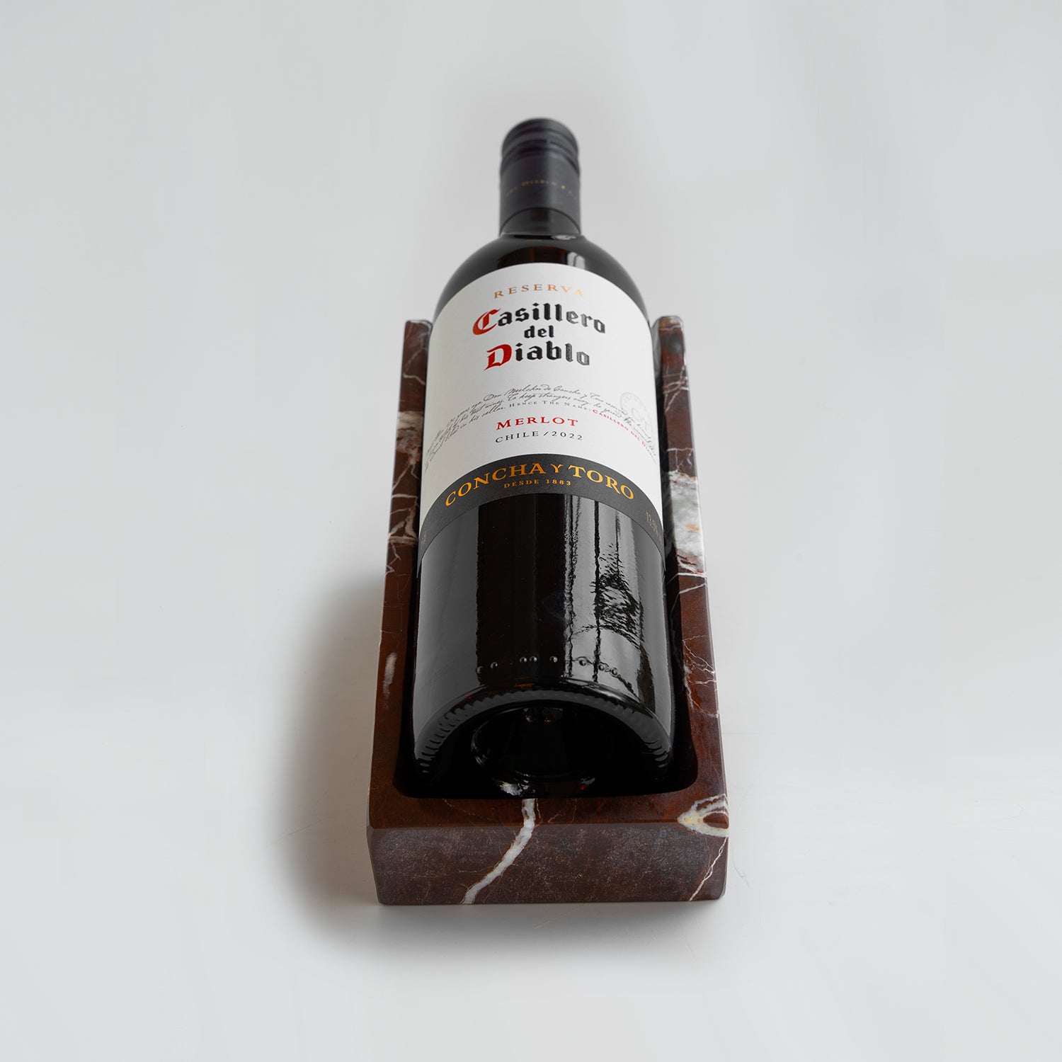 Rosso Levanto marble wine stand on kitchen counter