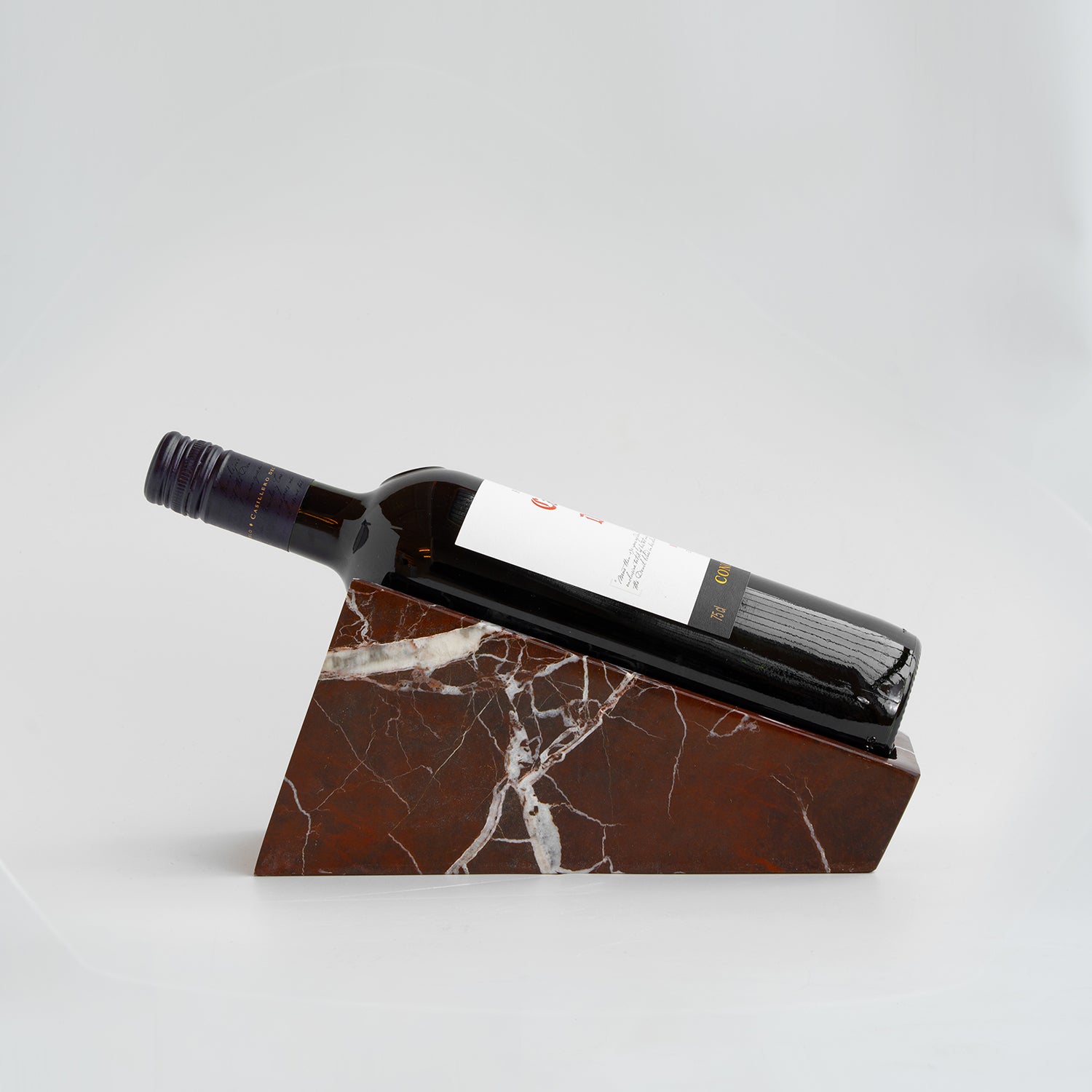 Rosso Levanto marble wine stand on kitchen counter