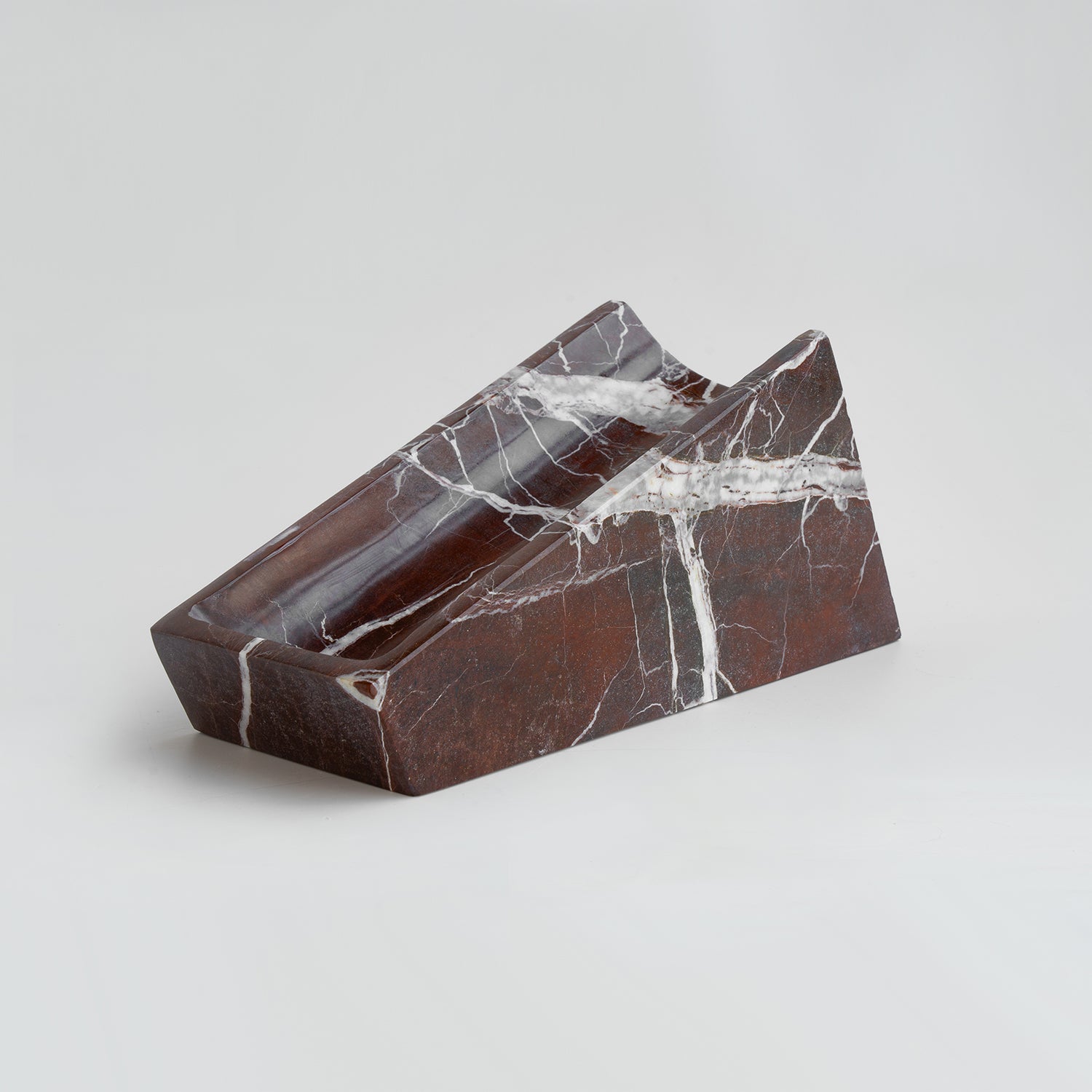 Rosso Levanto marble wine stand on kitchen counter