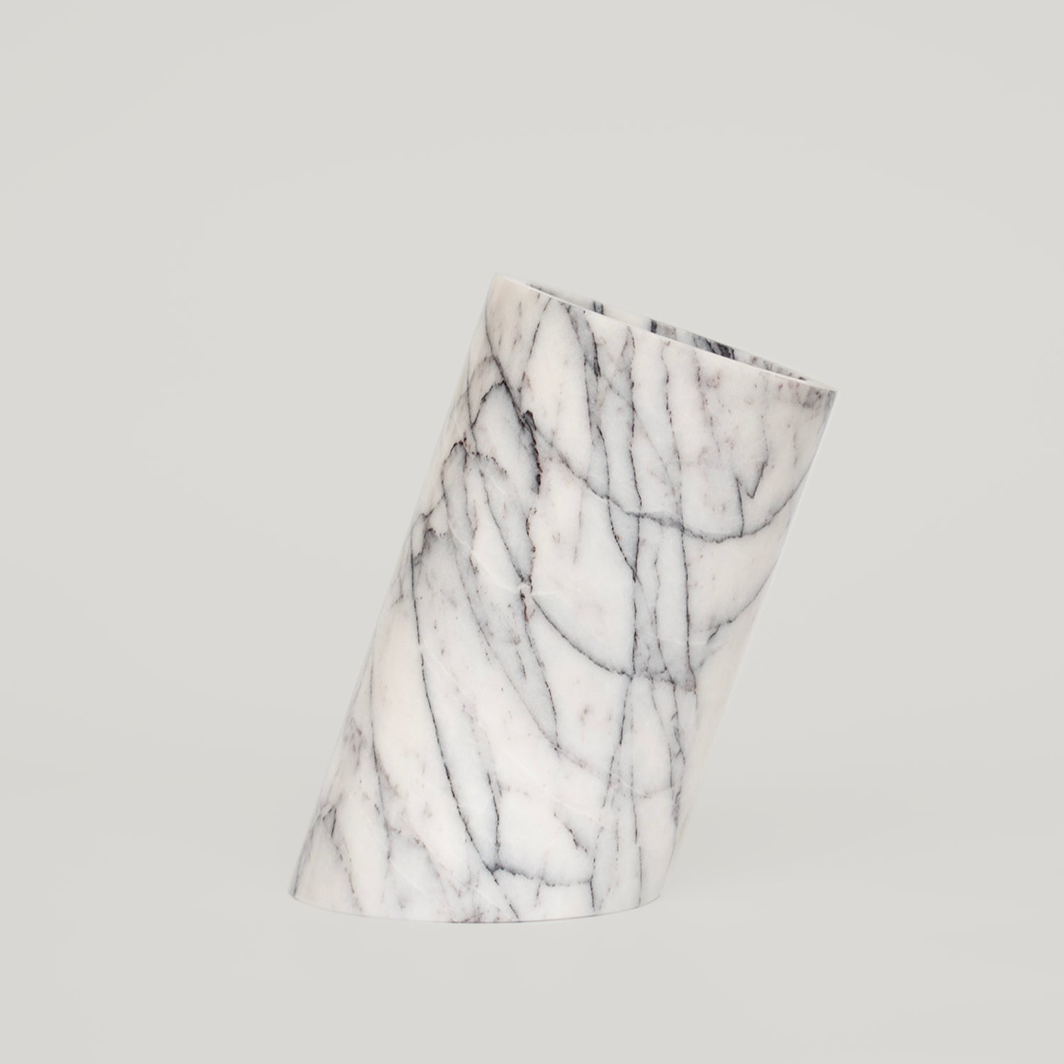 LILAC WHITE MARBLE ANGLED WINE COOLER
