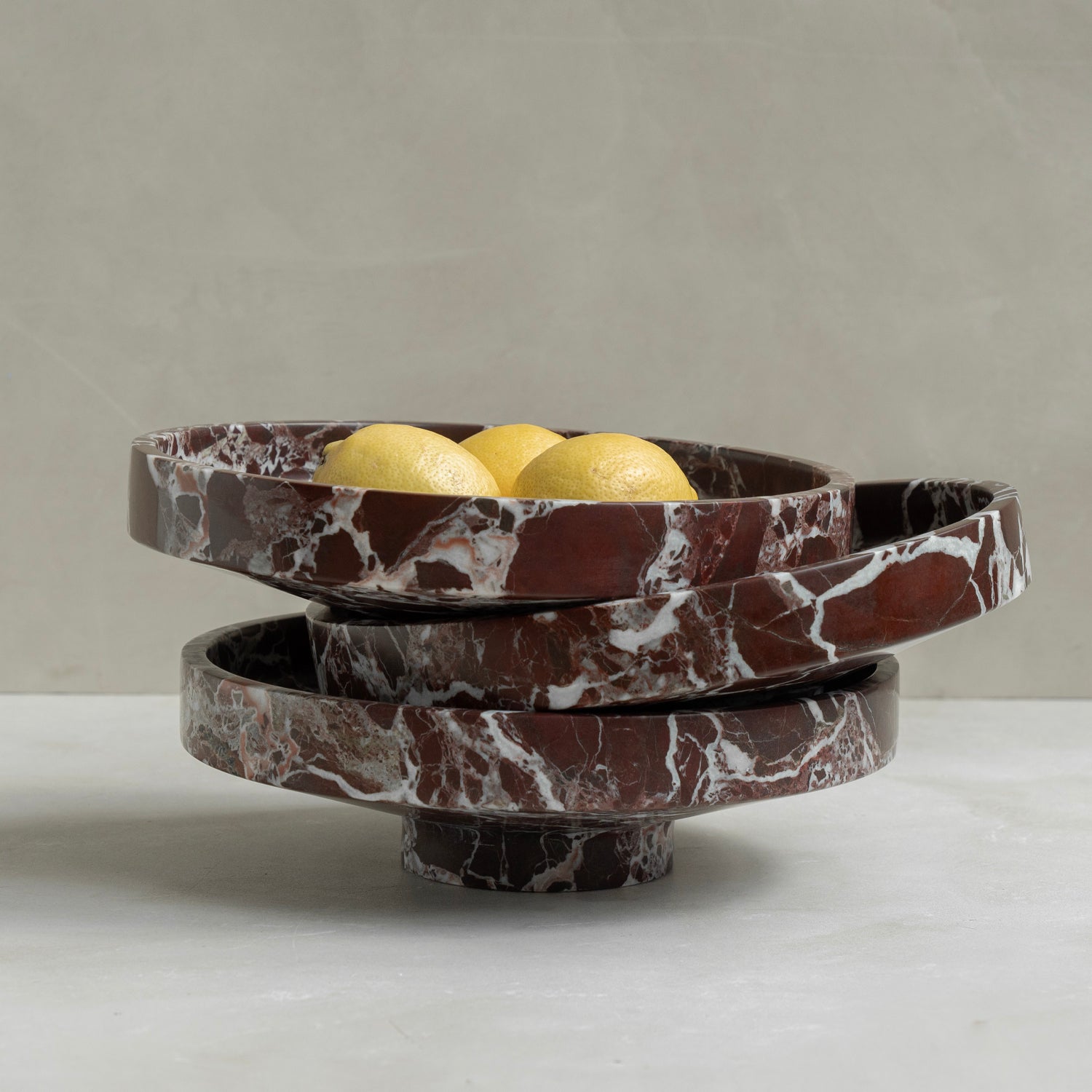 ROSSO LEVANTO MARBLE NARROW BOWL