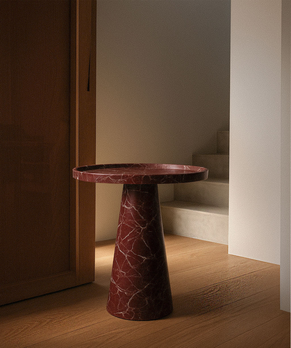 ROSSO LEVANTO CONE SIDE TABLE