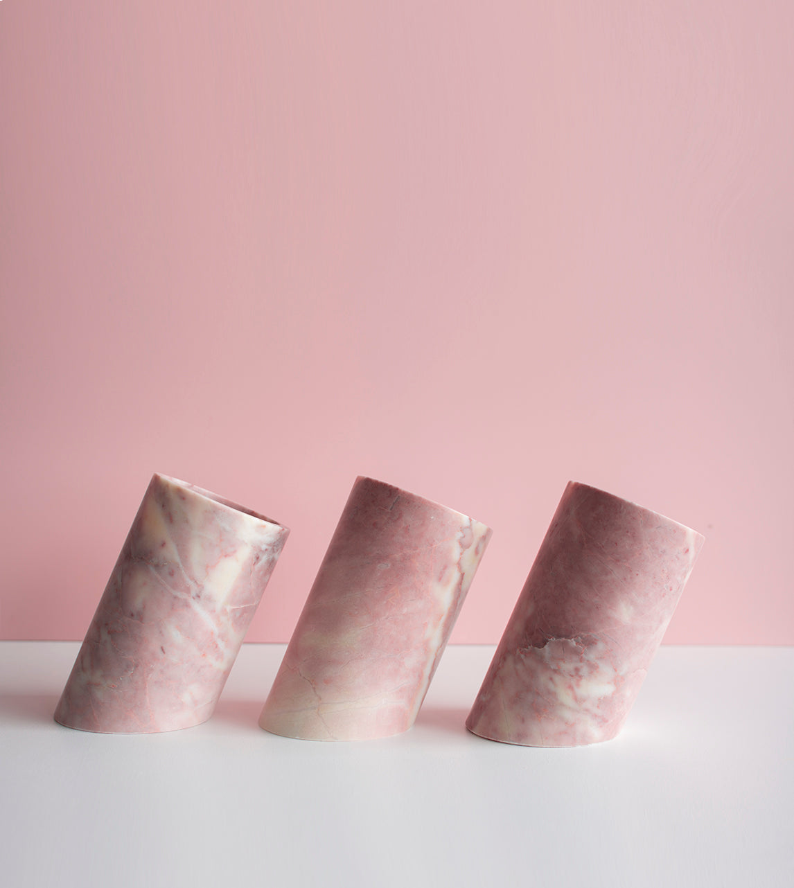 PINK MARBLE ANGLED WINE COOLER
