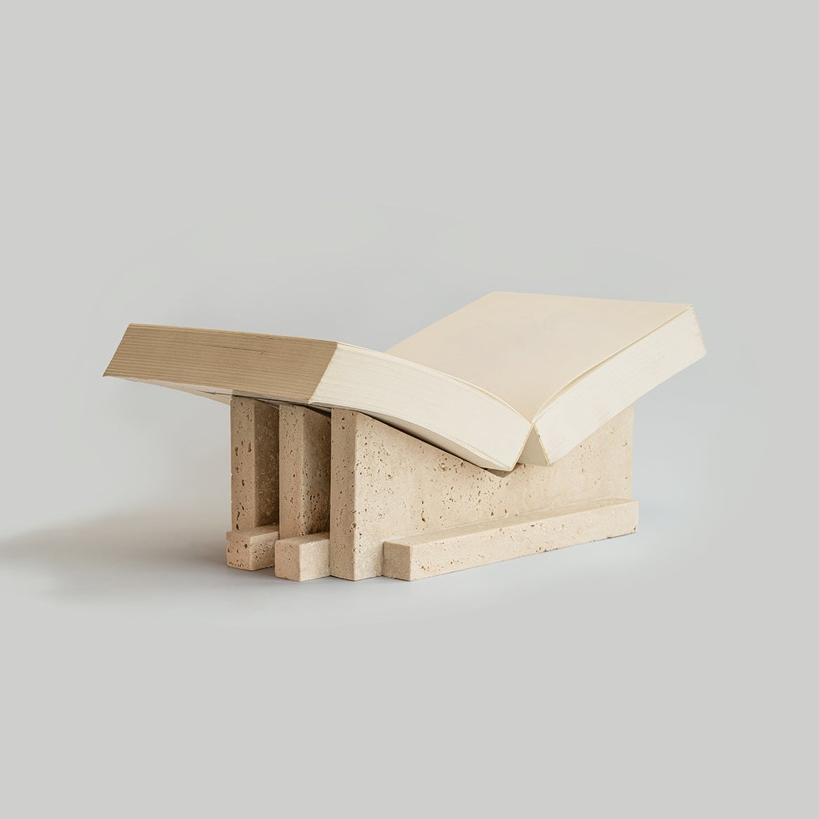 TRAVERTINE BOOKSTAND ‘MATHILDA’