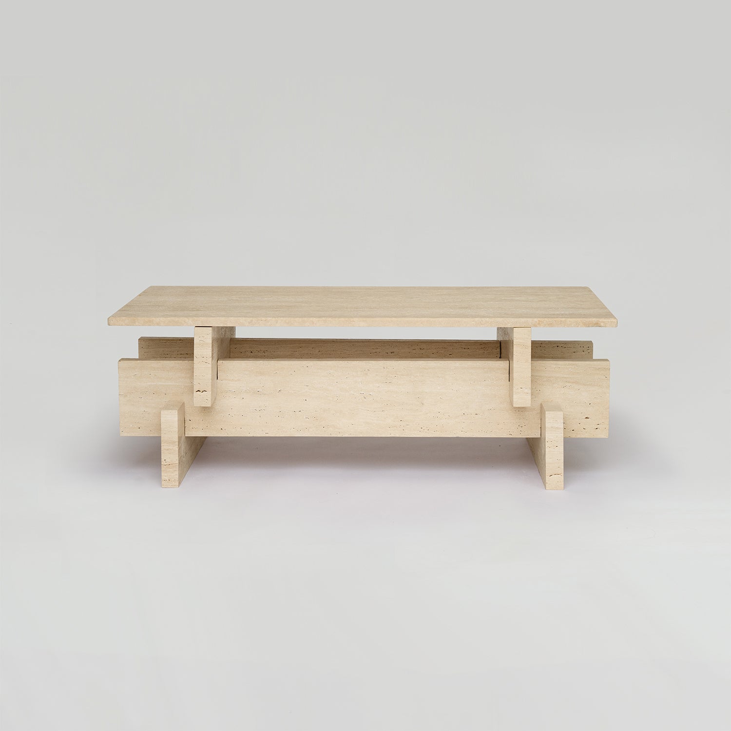 TRAVERTINE COFFEE TABLE 'BERLIN'
