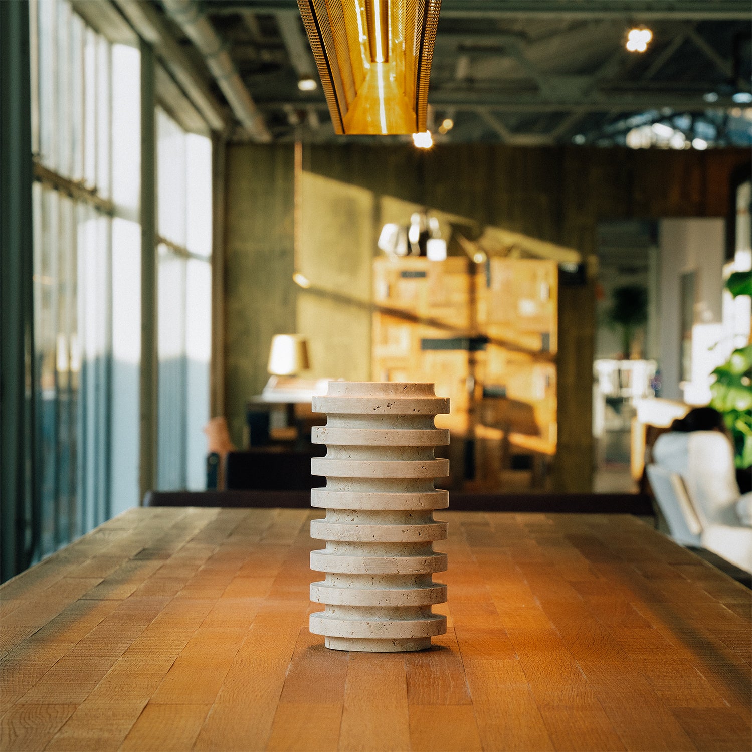 TRAVERTINE LAYER VASE