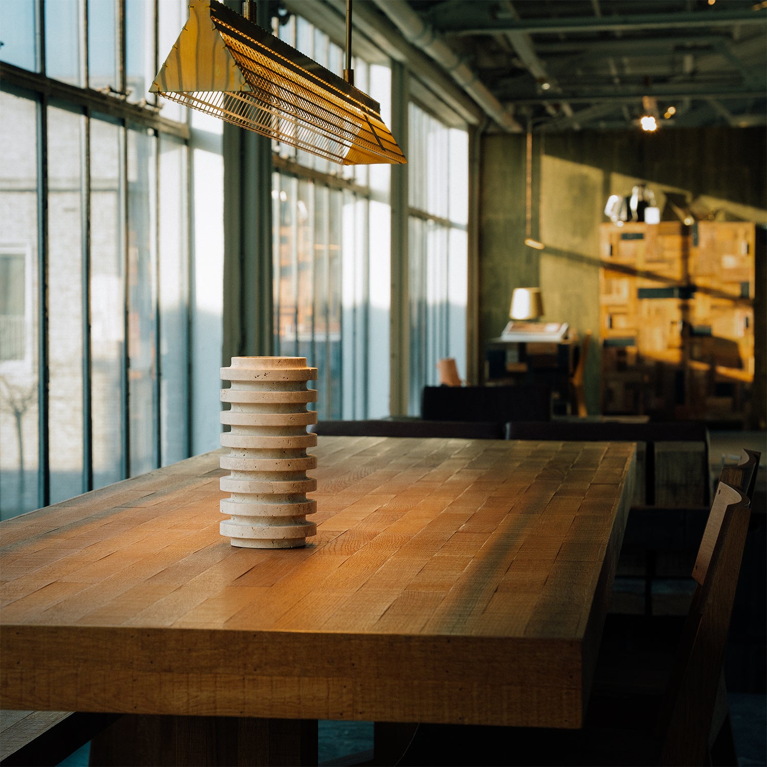 TRAVERTINE LAYER VASE