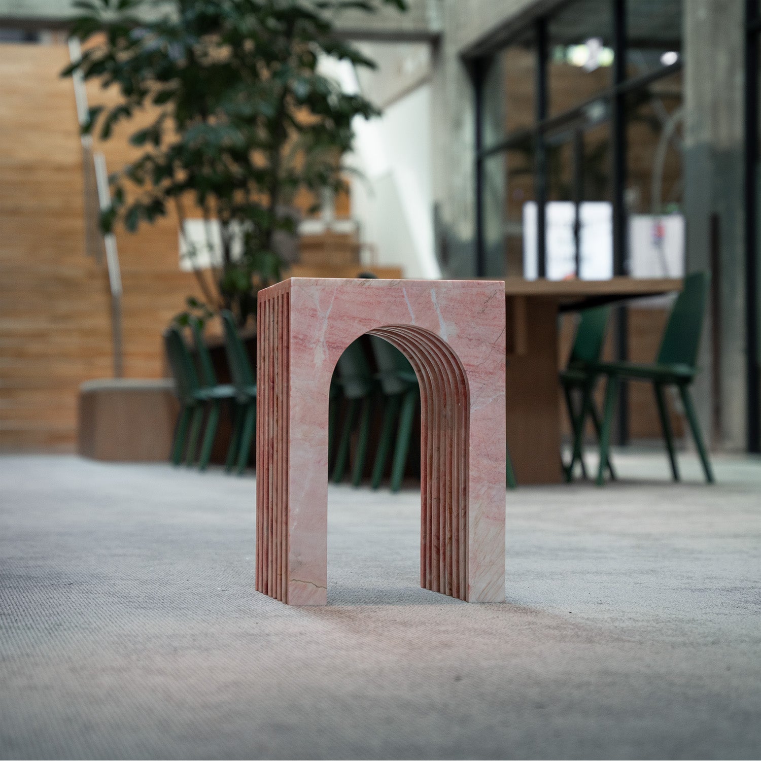 BALANCE PINK MARBLE SIDE TABLE