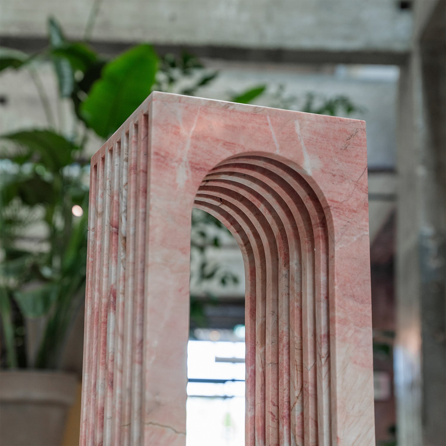 BALANCE PINK MARBLE SIDE TABLE