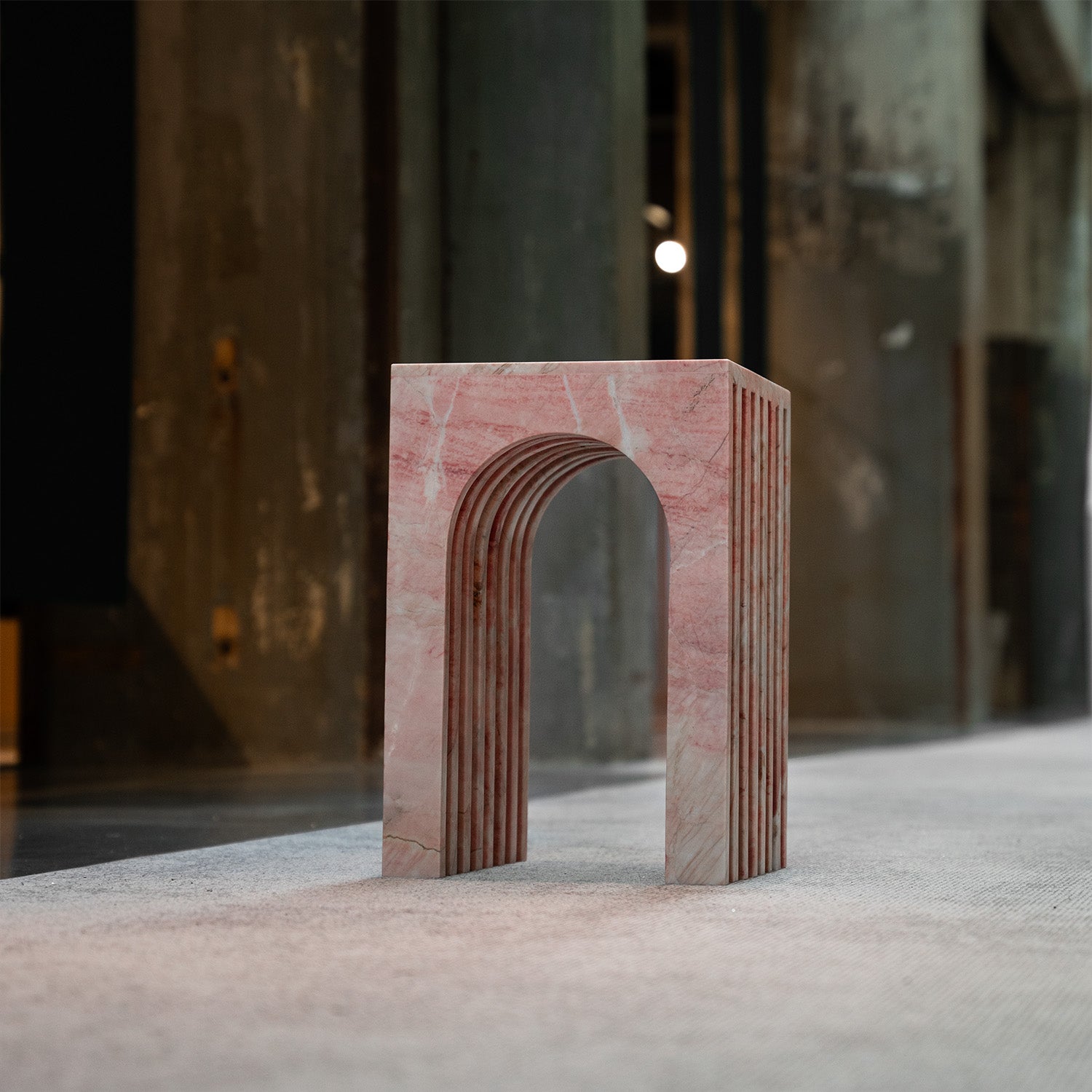 BALANCE PINK MARBLE SIDE TABLE