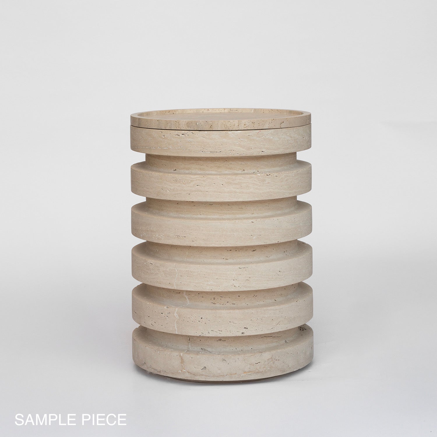 TRAVERTINE LAYER STOOL - SIDE TABLE | SAMPLE SALE
