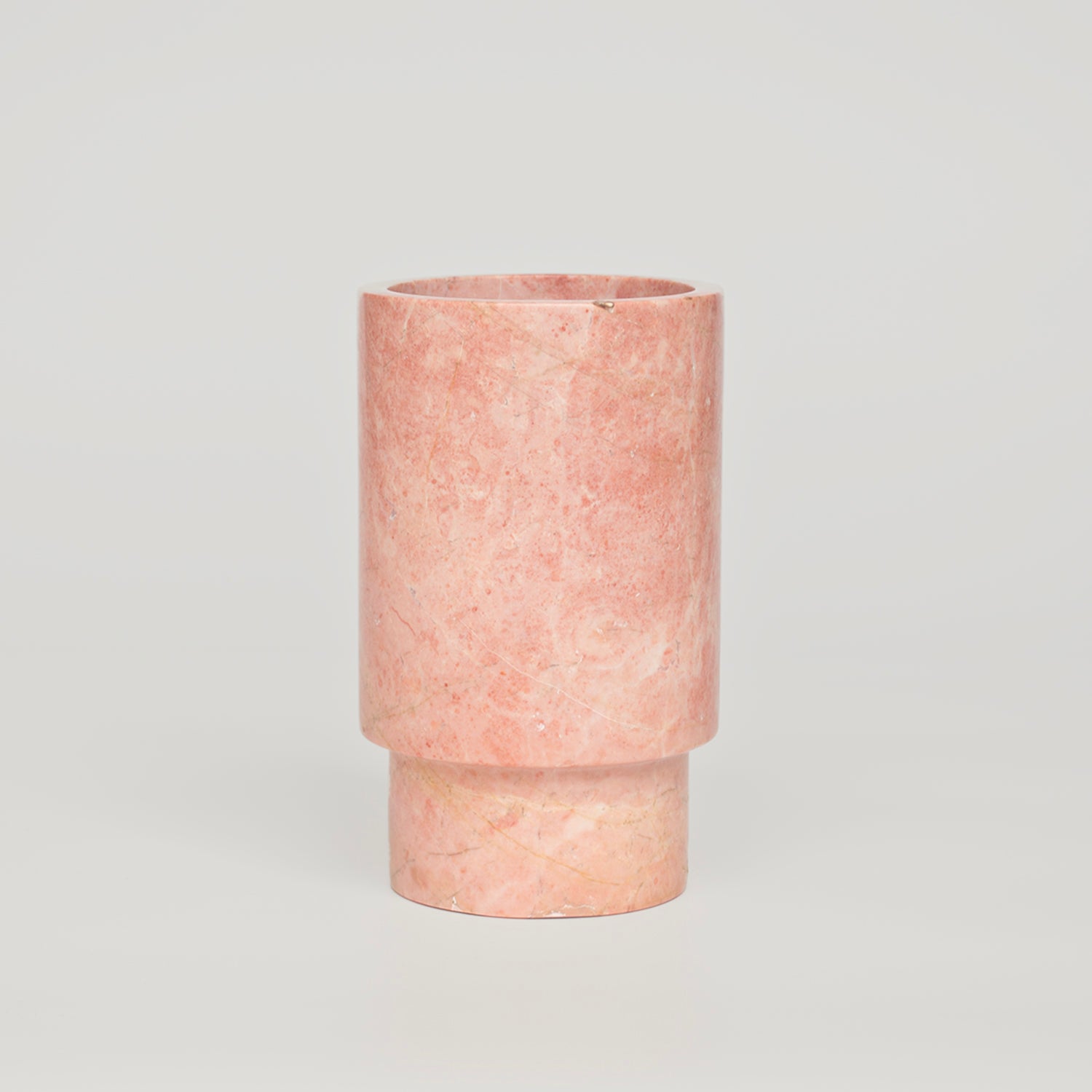 PINK MARBLE VASE AND WINE COOLER