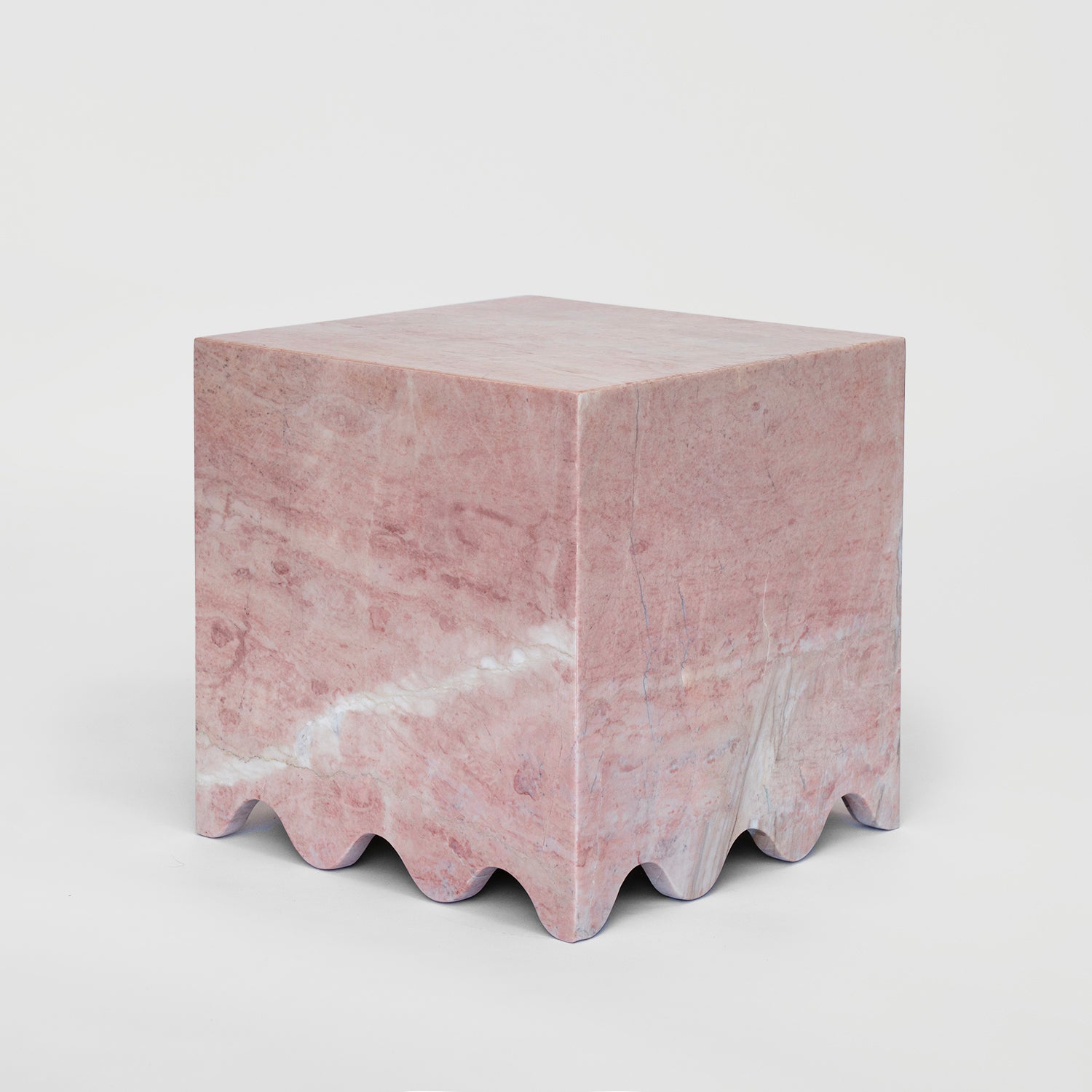 PINK MARBLE SIDE TABLE 'FLOW'