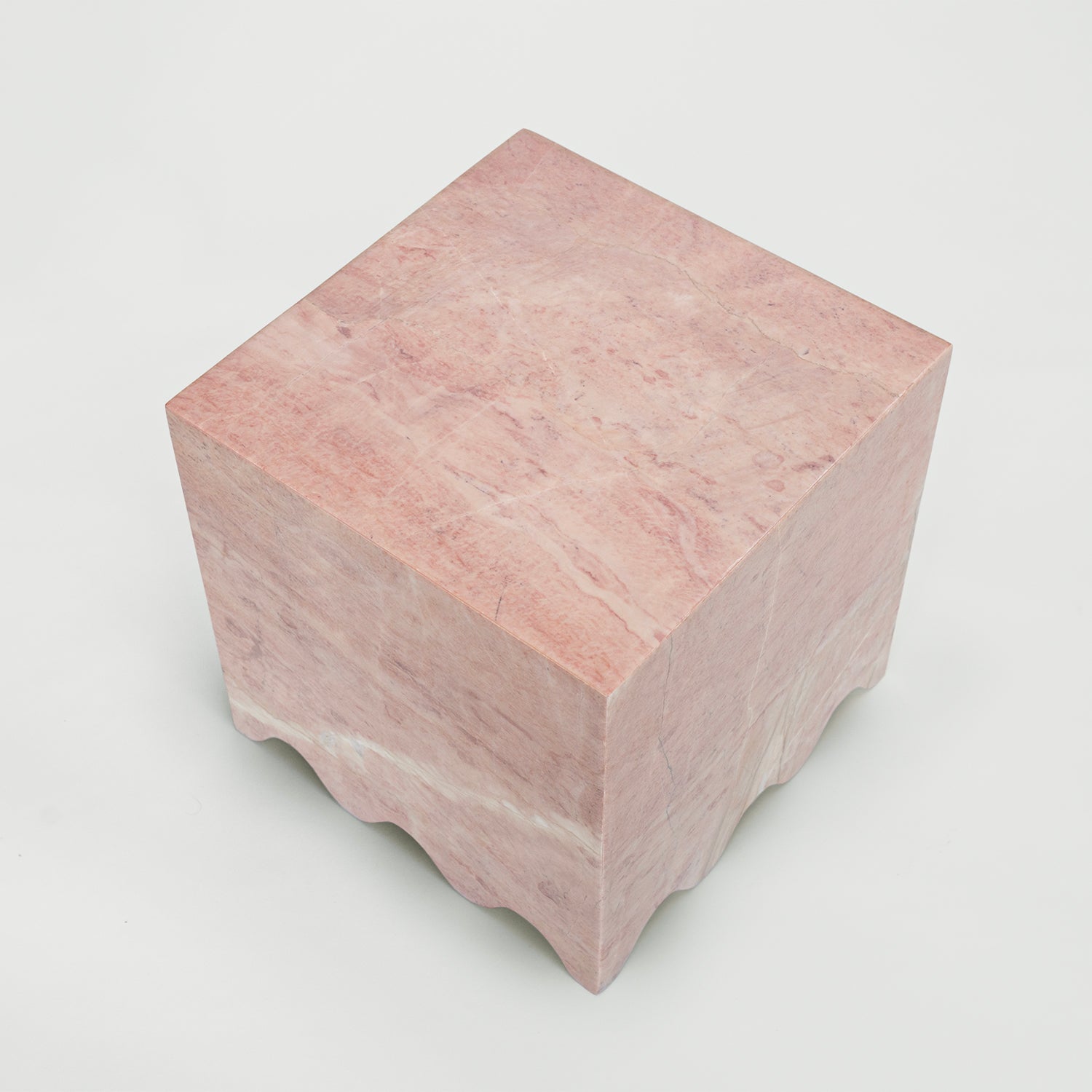 PINK MARBLE SIDE TABLE 'FLOW'
