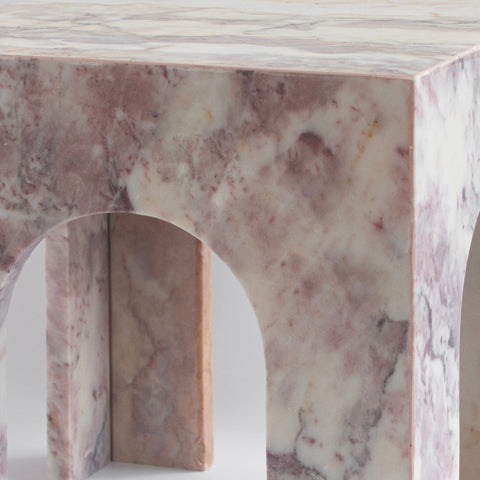 PINK MARBLE ARCH SIDE TABLE | SAMPLE SALE
