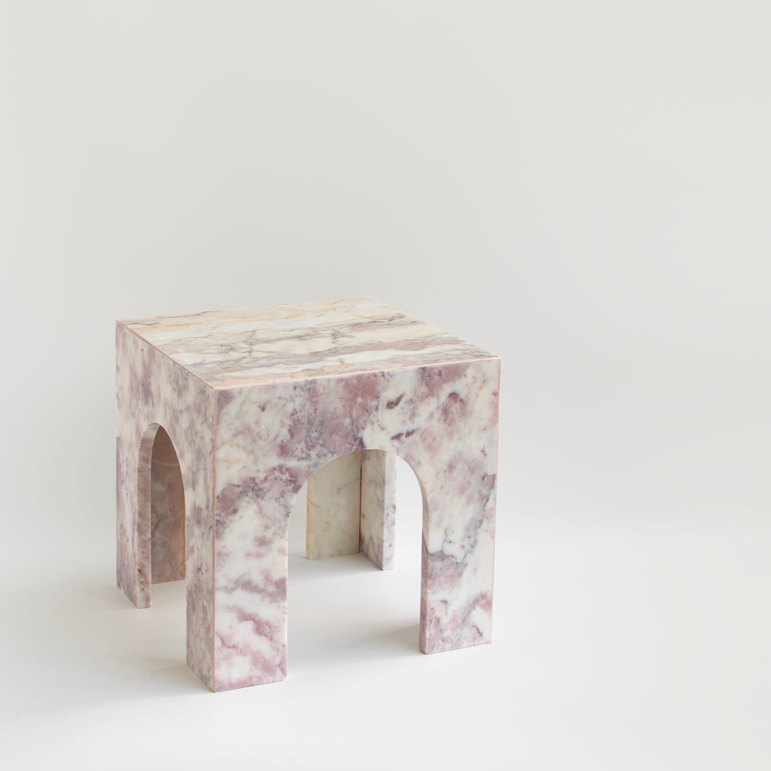 PINK MARBLE ARCH SIDE TABLE | SAMPLE SALE