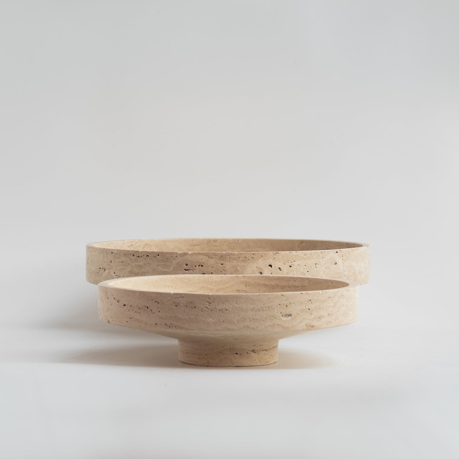 TRAVERTINE NARROW BOWL XL