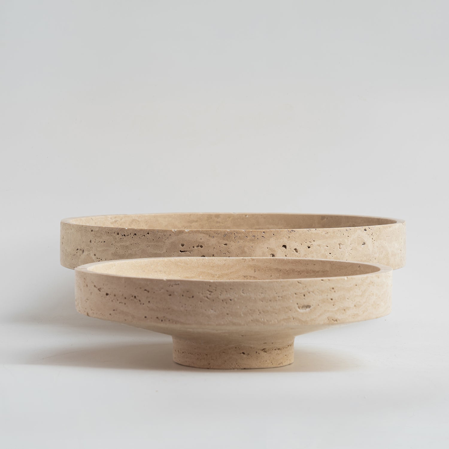 TRAVERTINE NARROW BOWL XL