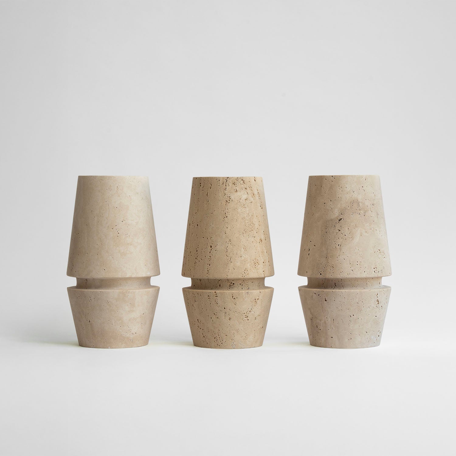 TRAVERTINE VASE 'MOTTO'
