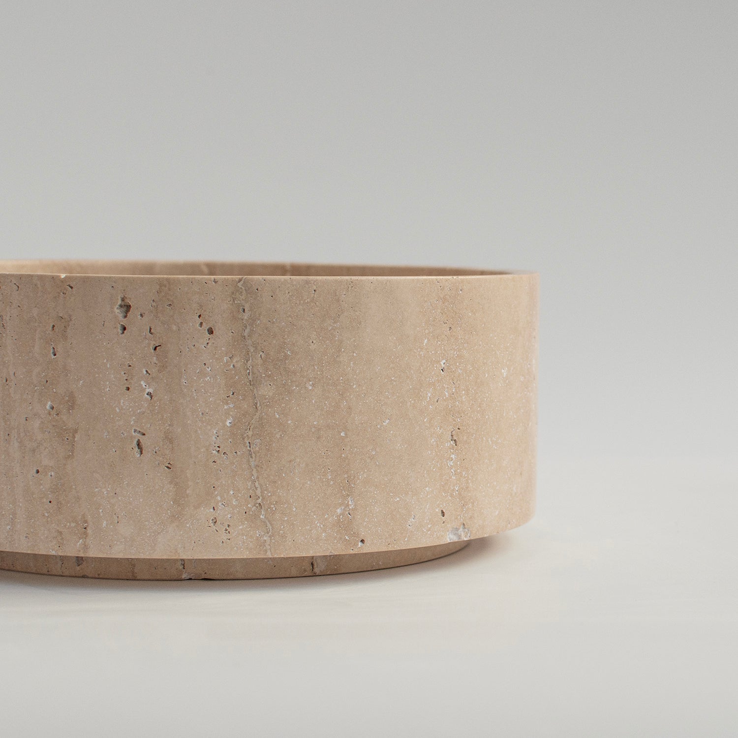 TRAVERTINE CYLINDER BOWL