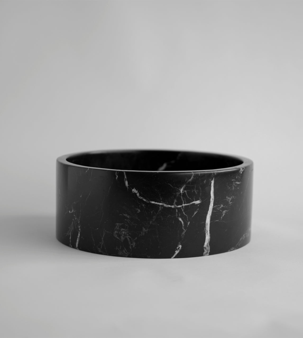 BLACK MARBLE CYLINDER BOWL  |  SAMPLE SALE