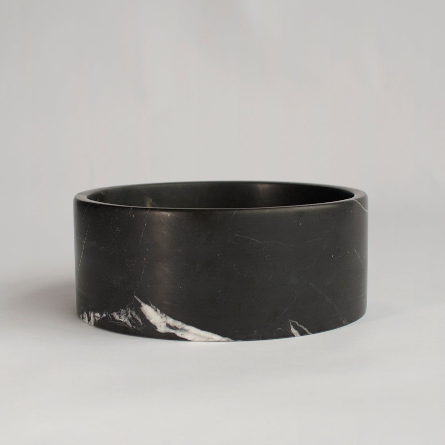 BLACK MARBLE CYLINDER BOWL  |  SAMPLE SALE