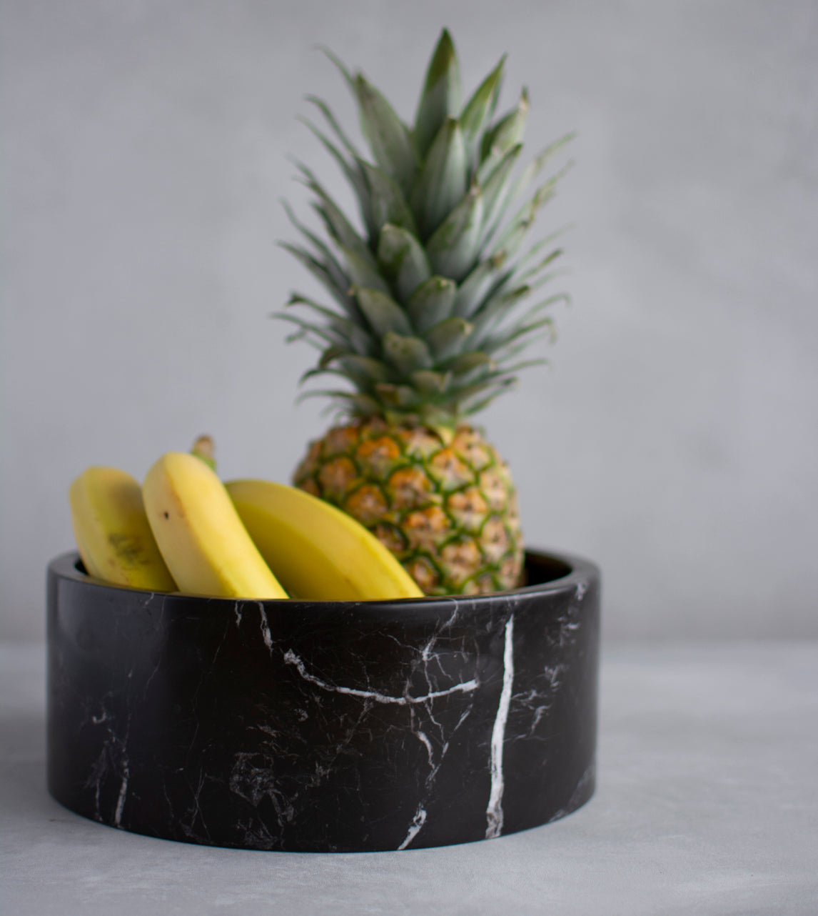 BLACK MARBLE CYLINDER BOWL  |  SAMPLE SALE