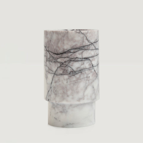 WHITE LILAC MARBLE VASE - WINE COOLER