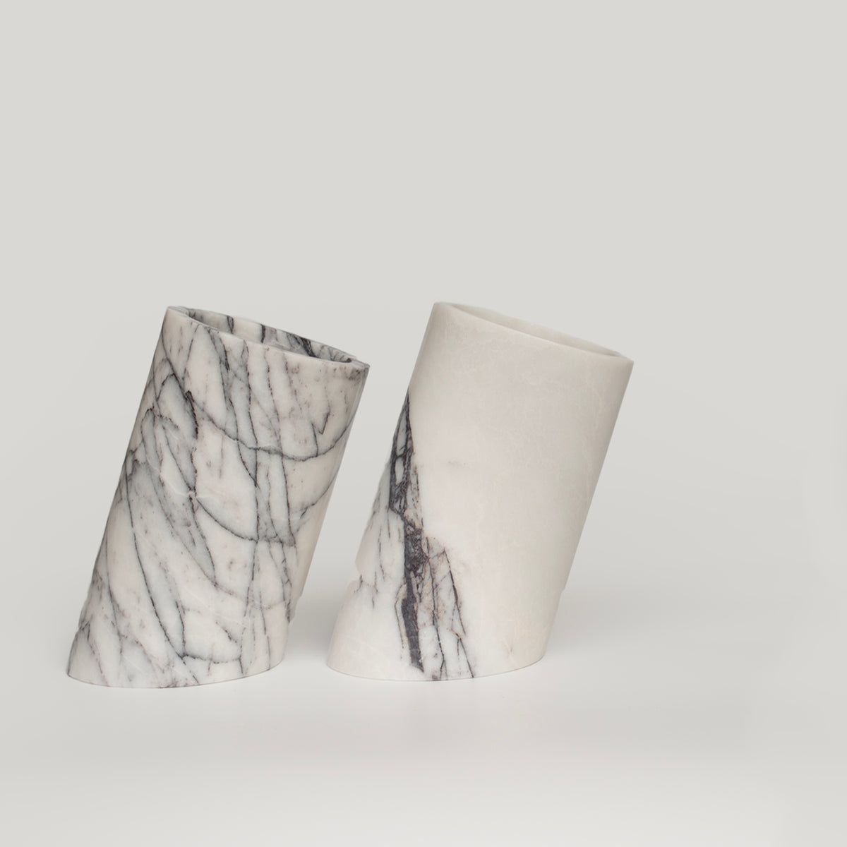 LILAC WHITE MARBLE ANGLED WINE COOLER Kiwano