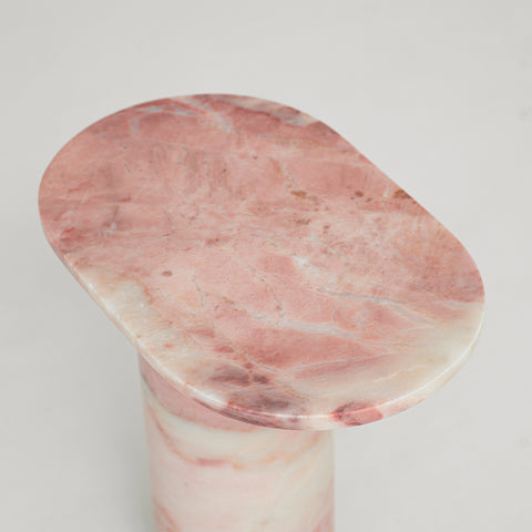 "BOLD" Pink Marble Bold Side Table