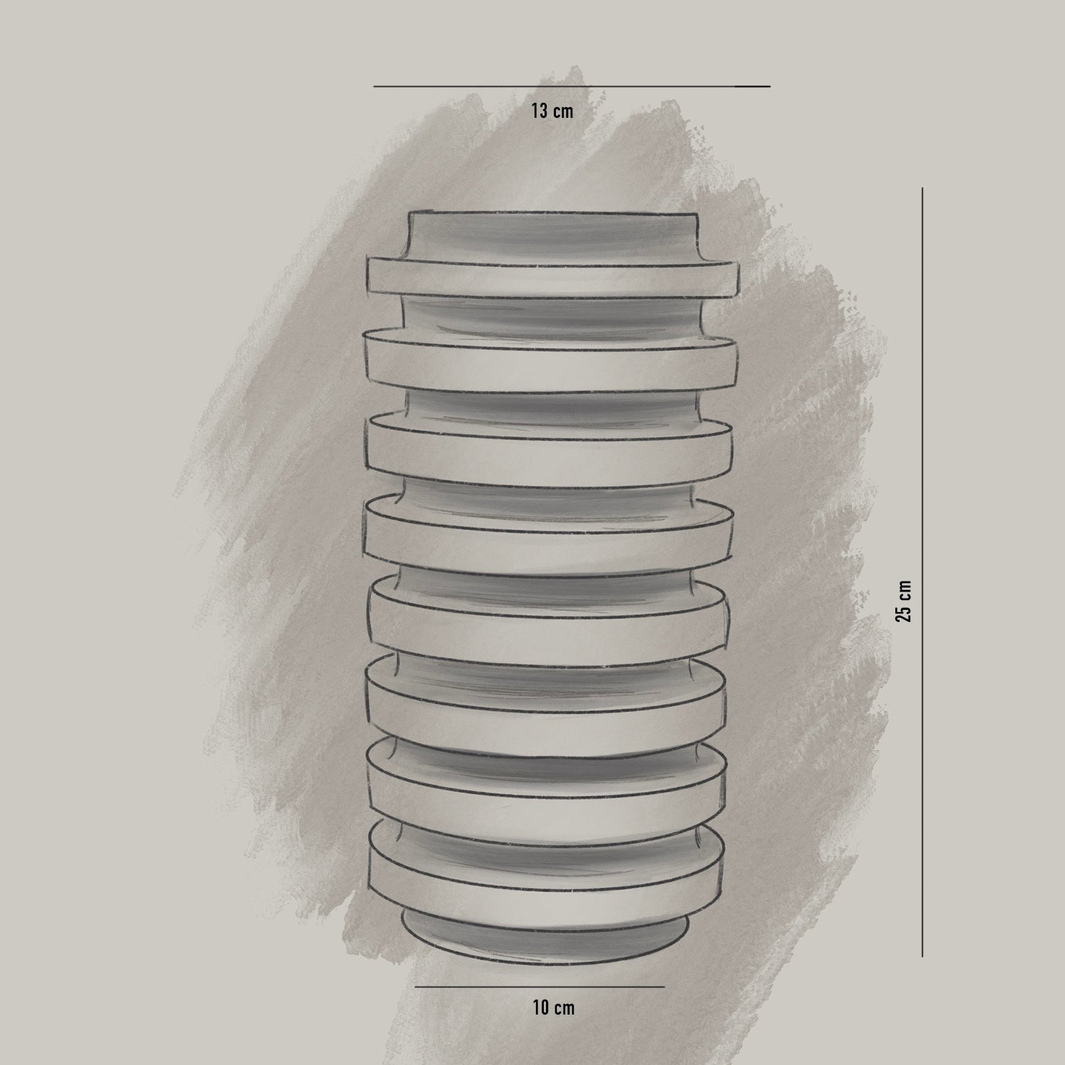 TRAVERTINE LAYER VASE