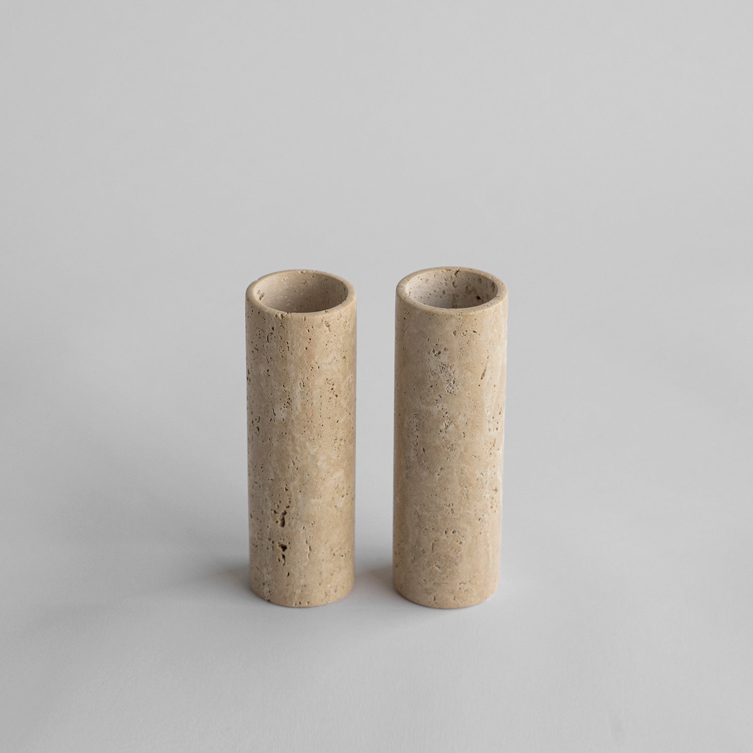 Travertine Tea Light Holder Set of Two