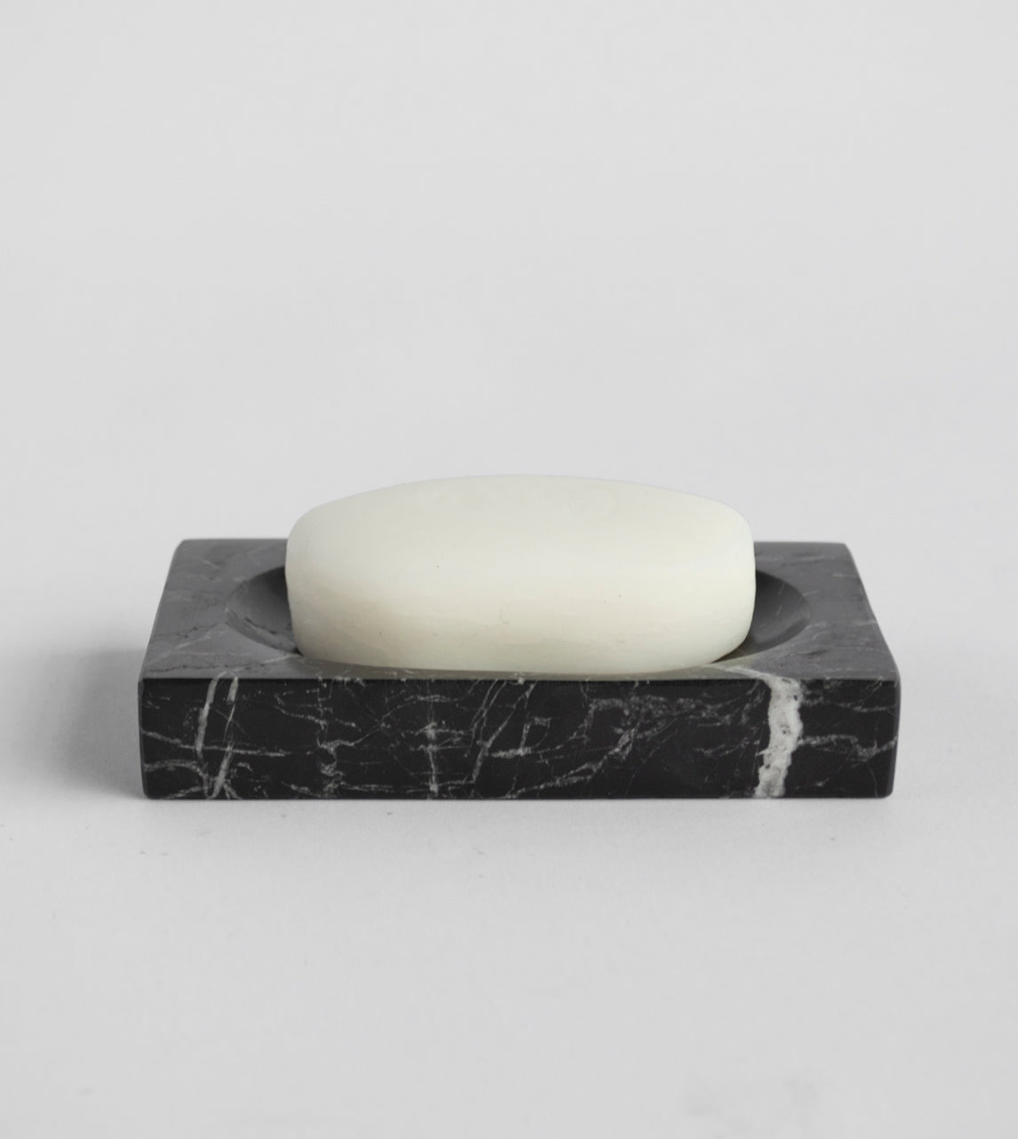 BLACK MARBLE SOAP DISH - [Kiwano_Concept]