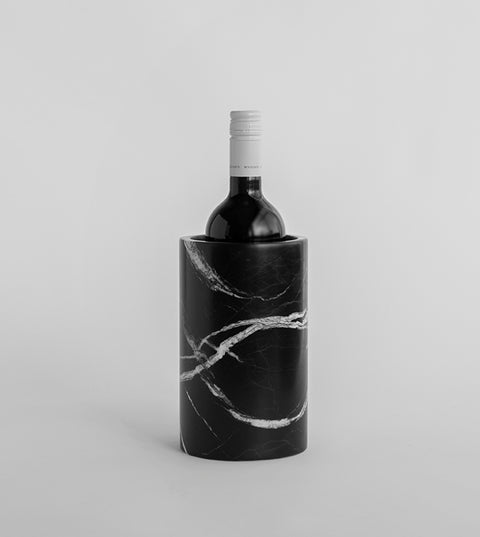 BLACK MARBLE WINE COOLER - VASE - [Kiwano_Concept]