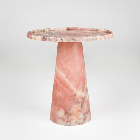 PINK MARBLE SIDE TABLE