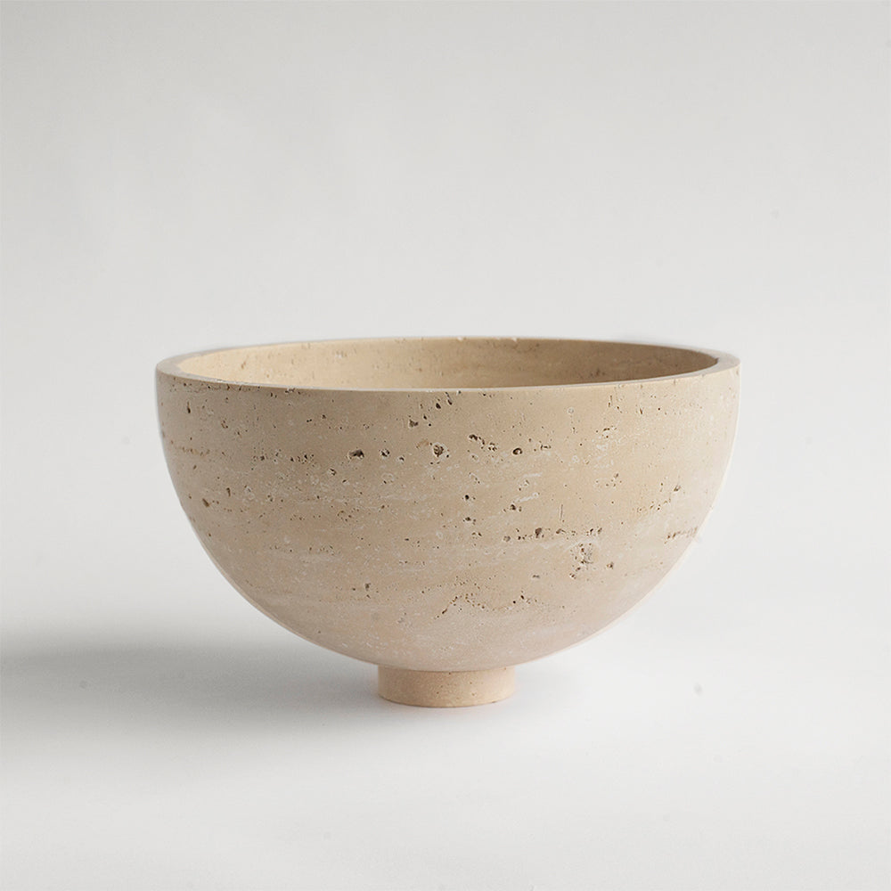 TRAVERTINE FRUIT BOWL - CENTERPIECE