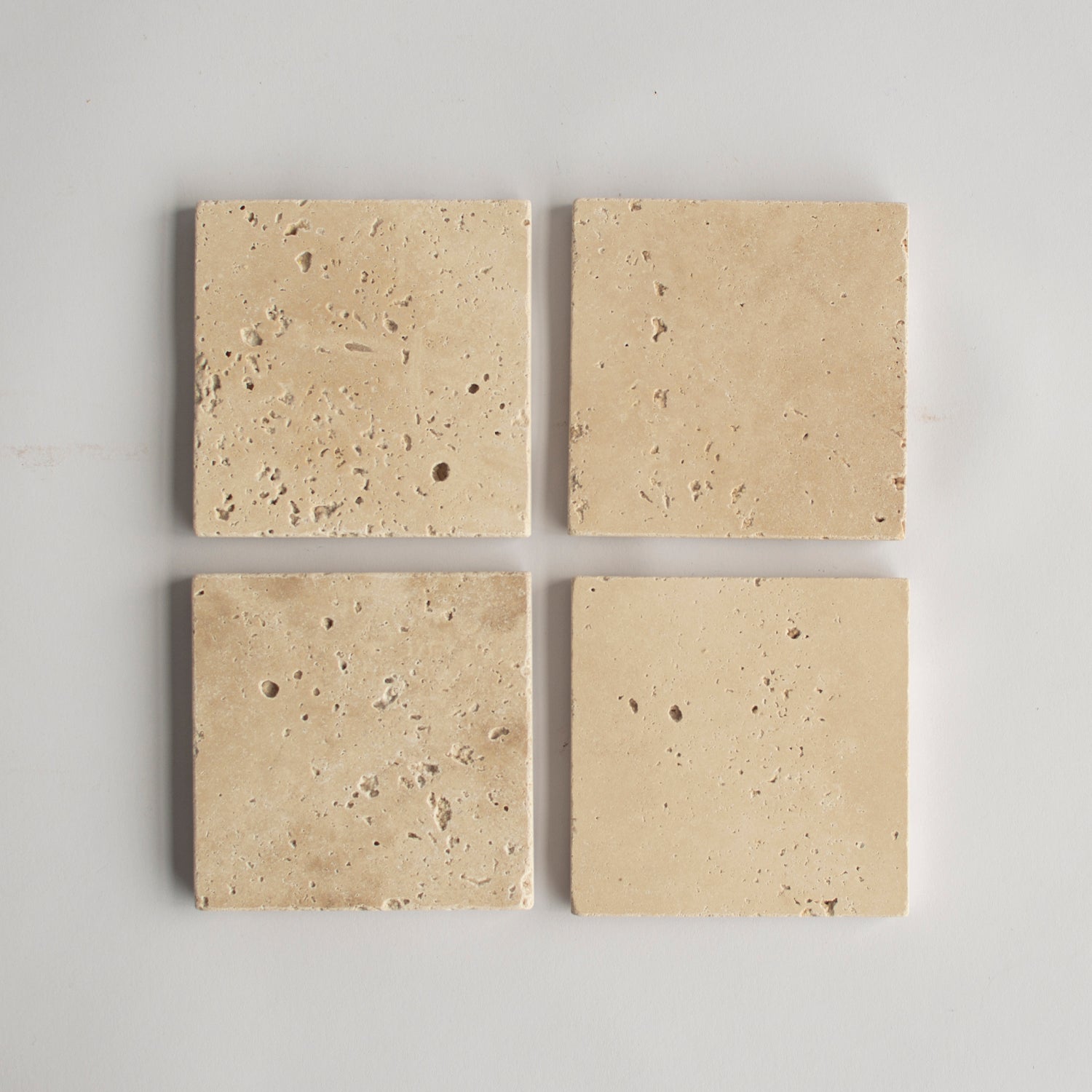 Travertine Square Coasters