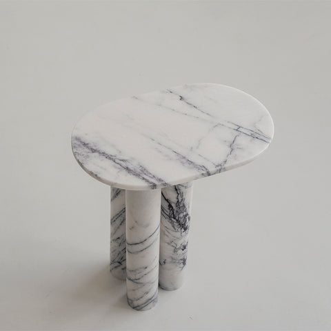 Trio № III - LILAC MARBLE SIDE TABLE