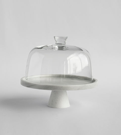 WHITE MARBLE CAKE STAND - [Kiwano_Concept]